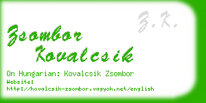 zsombor kovalcsik business card